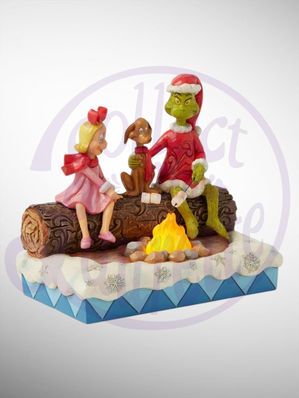 Jim Shore Dr. Seuss The Grinch - Grinch Max and Cindy Roasting Marshmallows Figurine